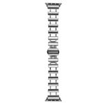 Gpack KRD96 Apple Watch 4 5 38 mm Metal Yandan Çıtçıtlı Boşluklu Tasarım Gümüş Kordon