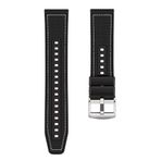 GPACK Nubia Red Magic Watch2 ile uyumlu Kordon Dikiş Desenli Silikon KRD102 LMS 22/DDS, Siyah