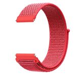 GPACK Nubia Red Magic Watch2 ile uyumlu Kordon Kayış Kumaş Cırt Cırtlı 22/CRT, Kırmızı