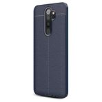 GPACK Oppo A5 2020 ile uyumlu Kılıf Niss Silikon Deri Görünümlü, Lacivert