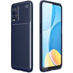Gpack Oppo A54 4G Negro Silikon Deri Görünümlü Lacivert Cep Telefonu Kılıfı
