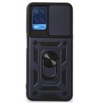 Gpack Oppo A54 4G Tank Aramid Sürgülü Vega Yüzüklü Nano Lacivert Kılıf