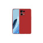 GPACK Oppo Reno 7 ile uyumlu Kılıf Mat Lüx Kamera Korumalı Premier Mat Silikon, Kırmızı