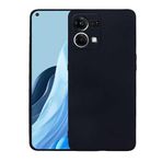 GPACK Oppo Reno 7 ile uyumlu Kılıf Mat Lüx Kamera Korumalı Premier Mat Silikon, Siyah