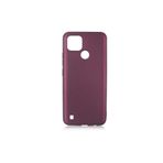 Gpack Realme C21 ile Uyumlu Kılıf, Korumalı Mat Soft Premier Silikon, Nano Glass, Mürdüm