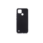 Gpack Realme C21 ile Uyumlu Kılıf, Korumalı Mat Soft Premier Silikon+Nano Glass, Siyah