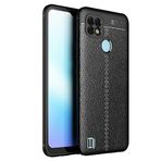 GPACK Realme C21 ile uyumlu Kılıf Niss Silikon Deri Görünümlü, Siyah