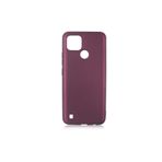 GPACK Realme C21 ile uyumlu Kılıf Renkli Korumalı Premier Mat Silikon, Mürdüm
