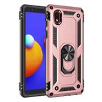 Gpack Samsung Galaxy A01 Core Vega Tank Koruma Standlı Yüzüklü Mıknatıslı Nano Glass Bronz Cep Telefonu Kılıfı