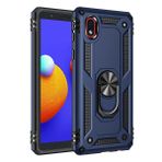Gpack Samsung Galaxy A01 Core Vega Tank Koruma Standlı Yüzüklü Mıknatıslı Nano Glass Lacivert Cep Telefonu Kılıfı