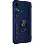 Gpack Samsung Galaxy A10S Çift Katman Zırh Koruma Yüzüklü Vega Nano Ekran Koruyucu Lacivert Cep Telefonu Kılıf