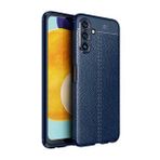 Gpack Samsung Galaxy A13 Niss Silikon Deri Görünümlü Korumalı Lacivert Kılıf