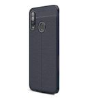 GPACK Samsung Galaxy A20s ile uyumlu Kılıf Niss Silikon Deri Görünümlü, Lacivert