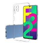Gpack Samsung Galaxy A22 4G Süper Silikon Kamera Korumalı Şeffaf Kılıf