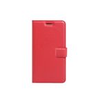 GPACK Samsung Galaxy A35 ile uyumlu Kılıf Delüx Cüzdan Kartvizitli Standlı Kopçalı, Kırmızı