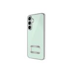 GPACK Samsung Galaxy A35 ile uyumlu Kılıf Logo Gösteren Kamera Korumalı Silikon, Gümüş