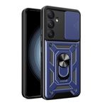 GPACK Samsung Galaxy A35 ile uyumlu Kılıf Pars Sürgülü Vega Yüzüklü Sert Silikon, Lacivert