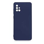 GPACK Samsung Galaxy A71 ile uyumlu Kılıf Mara Mat Soft Kamera Korumalı Lansman, Lacivert