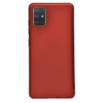 GPACK Samsung Galaxy A71 ile uyumlu Kılıf Premier Silikon Esnek Koruma, Kırmızı