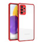 Gpack Samsung Galaxy A72 Kaff Kamera Koruma Arkası Şeffaf Silikon Mor Cep Telefonu Kılıfı