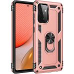 Gpack Samsung Galaxy A72 Vega Tank Koruma Standlı Yüzüklü Mıknatıslı Nano Glass Bronz Kılıf