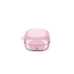 Gpack Samsung Galaxy Buds 2 Pro ile Uyumlu Kılıf, Transparan Kancalı Silikon, Pembe