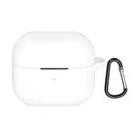 GPACK Samsung Galaxy Buds 3 Pro uyumlu Kulaklık Kılıfı Mat Kancalı Silikon SF13 Beyaz