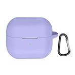 GPACK Samsung Galaxy Buds 3 Pro uyumlu Kulaklık Kılıfı Mat Kancalı Silikon SF13 Lila