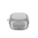Gpack Samsung Galaxy Buds FE Transparan Kancalı Silikon SF14 Antrasit Kılıf