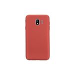 Gpack Samsung Galaxy J4 ile Uyumlu Kılıf, Premier Silikon, Nano Glass Koruyucu, Kırmızı