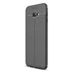 GPACK Samsung Galaxy J4 Plus ile uyumlu Kılıf Niss Silikon Deri Görünümlü, Siyah