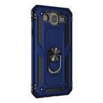 Gpack Samsung Galaxy J7 Core Tank Vega Standlı Yüzüklü Mıknatıslı Nano Glass Lacivert Kılıf