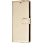 Gpack Samsung Galaxy M21 Local Cüzdan Standlı Kartvizitli Gold Kılıf