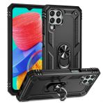Gpack Samsung Galaxy M33 Vega Sert Silikon Tank Standlı Yüzüklü Mıknatıslı Bronz Kılıf