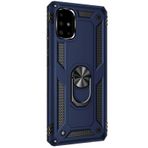 Gpack Samsung Galaxy M51 Tank Koruma Vega Standlı Yüzüklü Mıknatıslı Nano Glass Lacivert Cep Telefonu Kılıfı