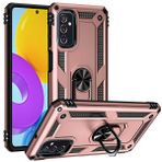 Gpack Samsung Galaxy M52 Vega Tank Standlı Yüzüklü Mıknatıslı Bronz Kılıf