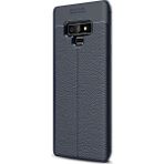 Gpack Samsung Galaxy Note 9 Niss Deri Görünüm Lacivert Silikon Kılıf