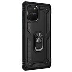 Gpack Samsung Galaxy S10 Lite Tank Koruma Vega Standlı Yüzüklü Mıknatıslı Siyah Kılıf