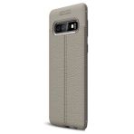 Gpack Samsung Galaxy S10 Niss Deri Görünümlü Kırmızı Silikon Kılıf