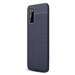 Gpack Samsung Galaxy S20 Niss Silikon Deri Görünümlü Lacivert Kılıf