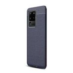 Gpack Samsung Galaxy S20 Ultra Niss Silikon Deri Görünümlü Lacivert Kılıf