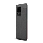 Gpack Samsung Galaxy S20 Ultra Niss Silikon Deri Görünümlü Siyah Kılıf