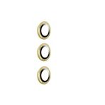 Gpack Samsung Galaxy S23 FE ile Uyumlu Kamera Koruyucu Cam, Metal, A Kalite, İnce Slim, Gold
