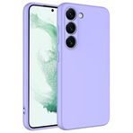 GPACK Samsung Galaxy S23 Plus ile uyumlu Kılıf Mara Lansman Silikon Mat Soft İçi Süet, Lila
