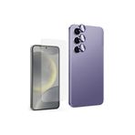 Gpack Samsung Galaxy S24 Plus ile Uyumlu Ekran Koruyucu + Kamera Lens Koruyucu, Lila