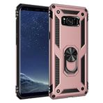GPACK Samsung Galaxy S8 PLUS ile uyumlu Kılıf Vega Tank Standlı Yüzüklü Mıknatıslı, Bronz