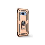 Gpack Samsung Galaxy S8 Plus ile Uyumlu Vega Standlı Yüzüklü Mıknatıslı Kılıf, Gold