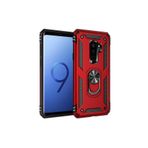 GPACK Samsung Galaxy S9 PLUS ile uyumlu Kılıf Vega Tank Standlı Yüzüklü Mıknatıslı, Kırmızı