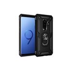 GPACK Samsung Galaxy S9 PLUS ile uyumlu Kılıf Vega Tank Standlı Yüzüklü Mıknatıslı, Siyah