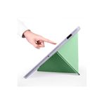 Gpack Samsung Galaxy Tab S7 Plus T970 ile Uyumlu Standlı Katlanabilir PU Silikon Kılıf, Mavi